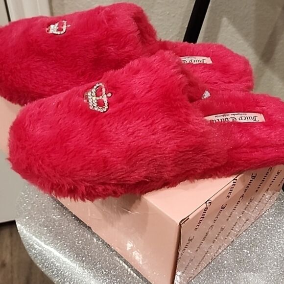 Juicy Couture Rhinestone Crown Logo Slippers - Picture 3 of 7